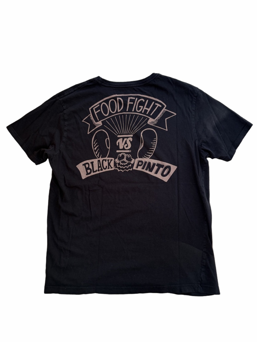 Loomstate for Chipotle Adult Size Medium Beans Food Fight Employee Crew Tee